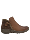 Botines café para mujer, con textura envolvente, recomendados para un look auténtico.