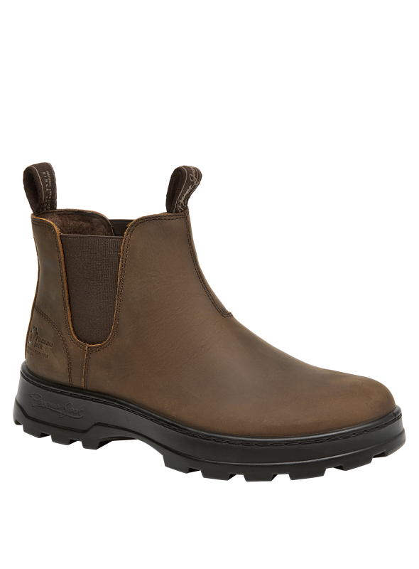 Botines Chelsea café, perfectos para combinar con jeans o vestidos ligeros en cualquier ocasión.