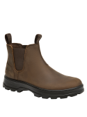Botines Chelsea café, perfectos para combinar con jeans o vestidos ligeros en cualquier ocasión.