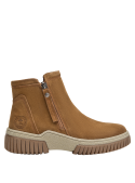 Botín de cuero para mujer en color camel, estilo casual, ideal para el uso diario.