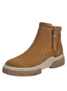Botín de cuero camel para mujer, estilo casual, ideal para actividades diarias.