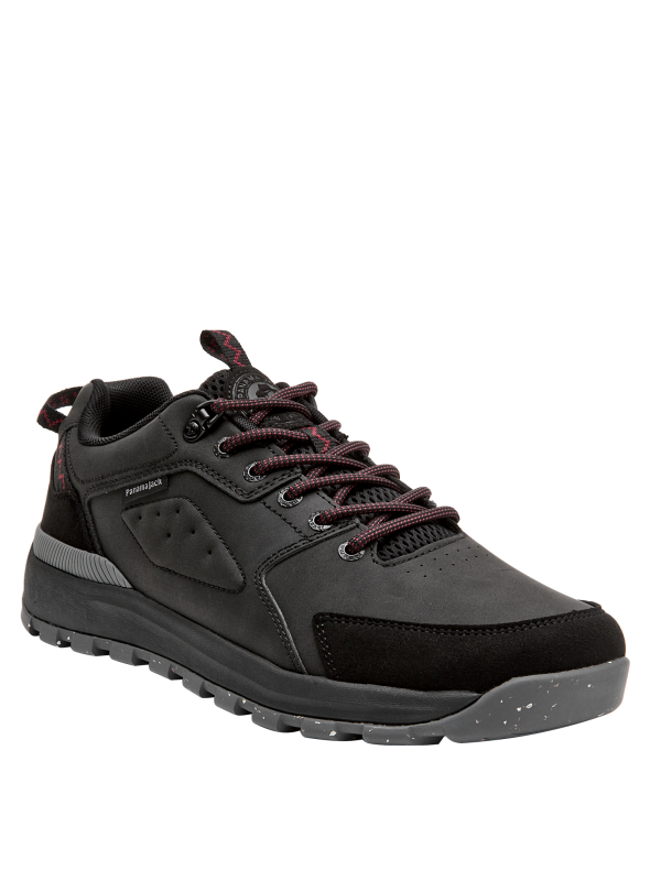 Zapatillas sintéticas negras para hombre, estilo casual, recomendadas para paseos y excursiones.