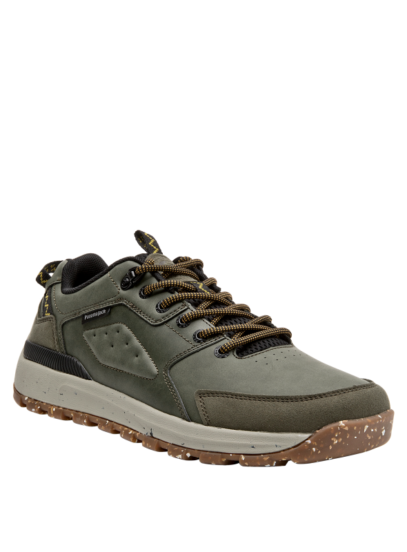 Zapatilla casual verde para hombre, estilo outdoor, adecuada para explorar la naturaleza.