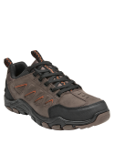 Zapatillas para hombre en taupe con detalles en naranja, perfectas para aventuras y comodidad diaria.
