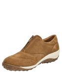 caminata casual zapato mujer camel cuero 5 cm taco plano estilo versátil