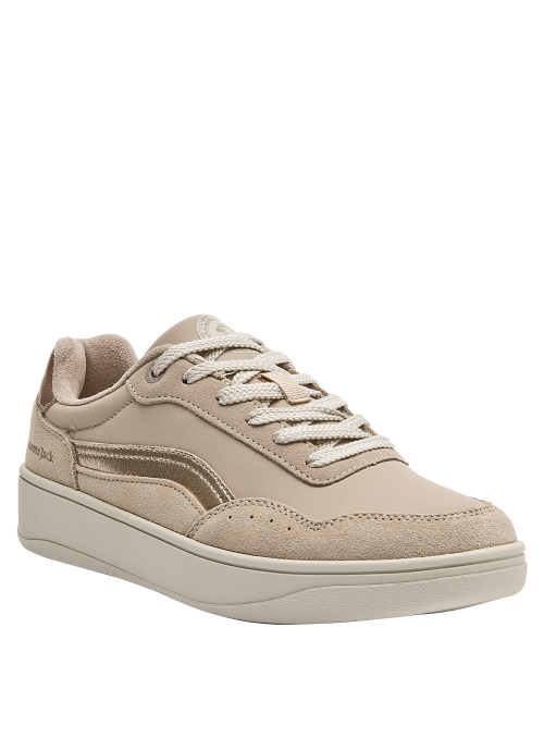 Zapatillas de estilo casual en color beige, recomendadas para paseos y exploración.