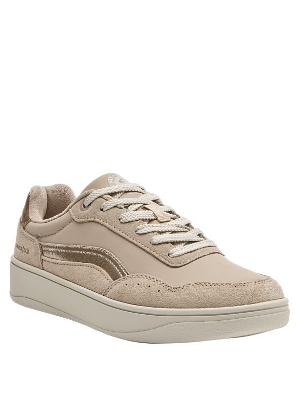Zapatillas de estilo casual en color beige, recomendadas para paseos y exploración.
