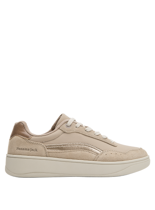 Zapatillas de estilo casual en color beige, recomendadas para paseos y exploración.