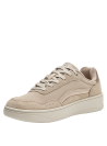 Zapatillas beige para mujer, estilo casual, ideales para actividades al aire libre.