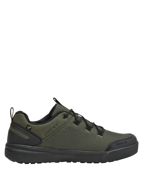 Zapatillas de textil verde para hombre, confortables y estables, recomendadas para el uso diario.
