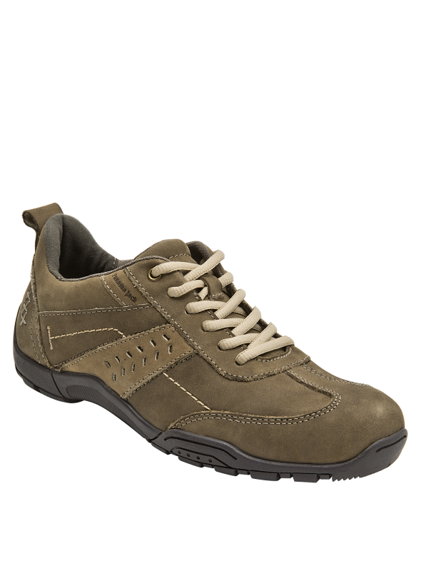 Zapatillas de cuero taupe para mujer, diseño versátil para looks casuales y frescos.