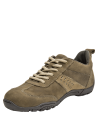 Zapatillas taupe de cuero para mujer, estilo casual, ideales para actividades diarias.