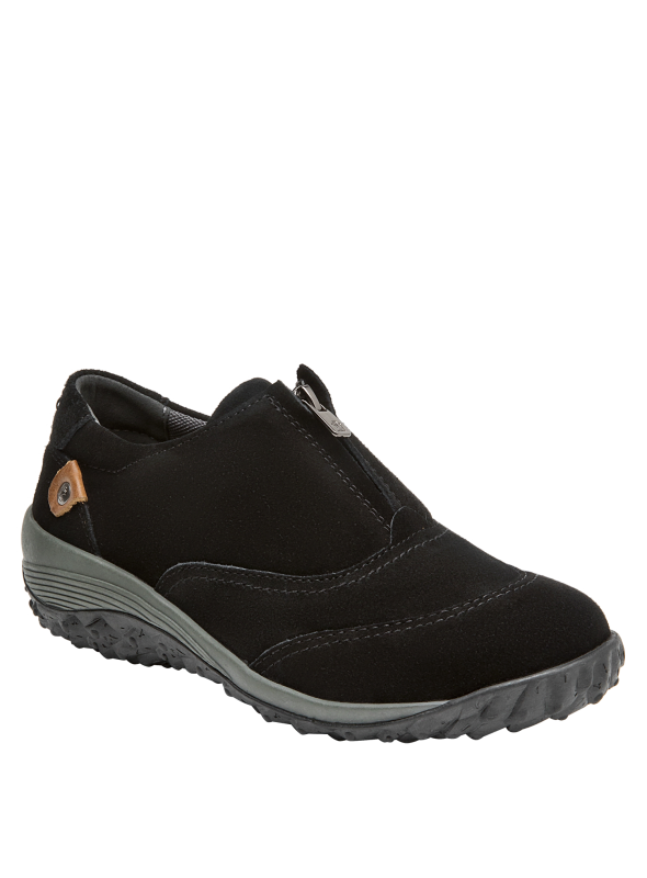 Zapato casual negro para mujer, con suela antideslizante, perfecto para el día a día.