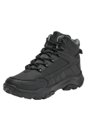 botines negros para hombre estilo outdoor, material sintético, ideales para actividades al aire libre.