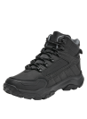botines negros para hombre estilo outdoor, material sintético, ideales para actividades al aire libre.