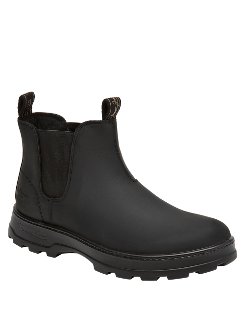 Botines Panama Jack negros, diseño cómodo para actividades al aire libre, combinables con jeans o chinos.