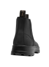 Calzado outdoor negro para hombre, confeccionado en cuero, ideal para escapadas y uso diario.