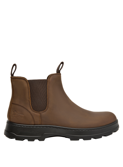 cafés botines de cuero para hombre, estilo outdoor, ideales para actividades al aire libre.