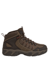 Botín sintético café para hombre, estilo audaz y confortable para jornadas de exploración.