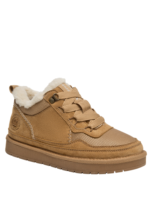 Zapatillas mujer camel estilo casual para actividades al aire libre, material sintético.
