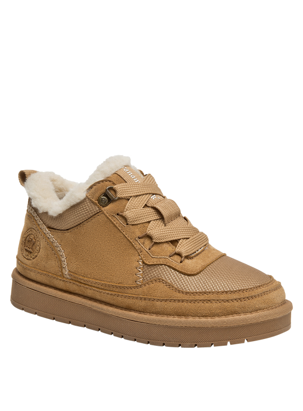 Zapatillas mujer camel estilo casual para actividades al aire libre, material sintético.