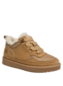 Zapatillas mujer camel estilo casual para actividades al aire libre, material sintético.