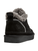 Zapatillas negras casuales para mujer, estilo rústico, ideales para actividades diarias.