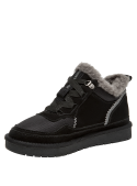 Zapatillas negras casuales para mujer, estilo rústico, ideales para actividades diarias.