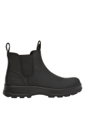 Botines negros de cuero para mujer, versátiles y funcionales, perfectos para combinar con jeans o vestidos.