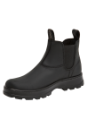 Botines Chelsea negros de cuero para mujer, ideales para actividades urbanas y escapadas al aire libre.