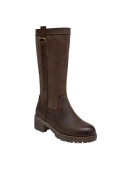 cafés bota de cuero para mujer, estilo casual, ideal para exploraciones urbanas.