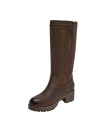 cafés bota de cuero para mujer, estilo casual, ideal para exploraciones urbanas.