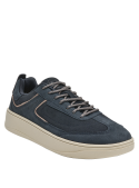 Zapatillas de cuero azul para hombre, perfectas para el uso diario y aventuras.