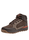 Botín café sintético para hombre, estilo outdoor, ideal para aventuras al aire libre.