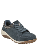 Zapatos de cuero azul para mujer, perfectos para combinar con jeans.