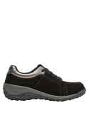 Zapato negro para mujer, estilo casual, cómodo para aventuras diarias en la ciudad.