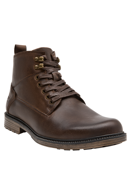 Botín outdoor de cuero en color moro, diseño duradero, recomendado para actividades casuales de hombre.