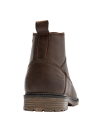 Botín de cuero moro, taco plano de 5 cm, estilo outdoor, perfecto para un look casual en hombre.