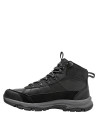 Calzado negro robusto para hombre, material sintético, perfecto para actividades al aire libre.