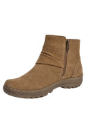 Botín mujer camel cuero estilo casual, ideal para exploraciones urbanas y naturaleza.