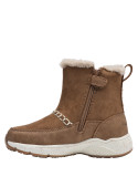 Bota casual camel para niña, material sintético, ideal para aventuras en el parque.