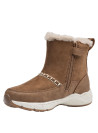 Bota camello para niña, estilo casual, ideal para paseos al aire libre.
