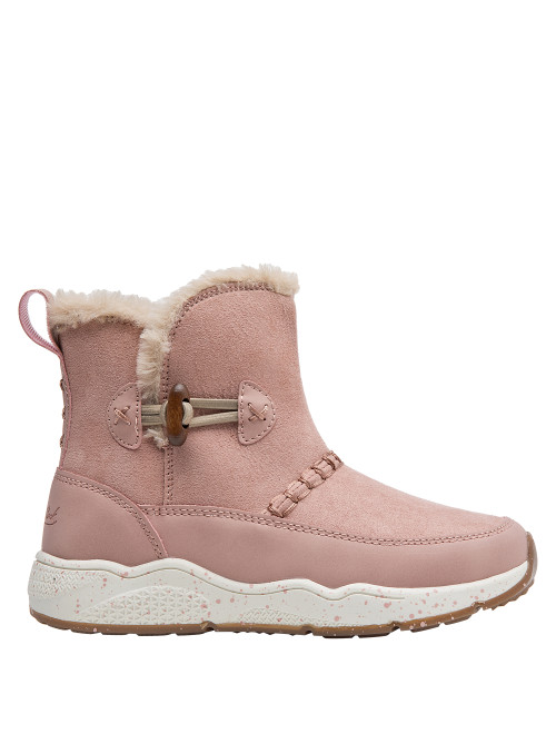 Bota de estilo casual en color rosado, diseñada para comodidad y seguridad en cada paso, ideal para jugar.