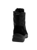 botín negro de mujer con taco plano de 5 cm perfecto para caminar cómodamente