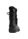 Bota de cuero negro para mujer, estilo casual, ideal para actividades urbanas y aventuras diarias.
