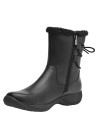 Bota de cuero negro para mujer, estilo casual, ideal para actividades urbanas y aventuras diarias.