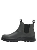 Calzado gris para mujer, estilo Chelsea, perfecto para un look casual y aventurero.