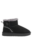 Pantuflas negras para mujer, estilo casual, material sintético, ideales para descansar.