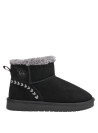 Pantuflas negras para mujer, estilo casual, material sintético, ideales para descansar.