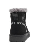 Pantuflas negras para mujer, estilo casual, material sintético, ideales para descansar.